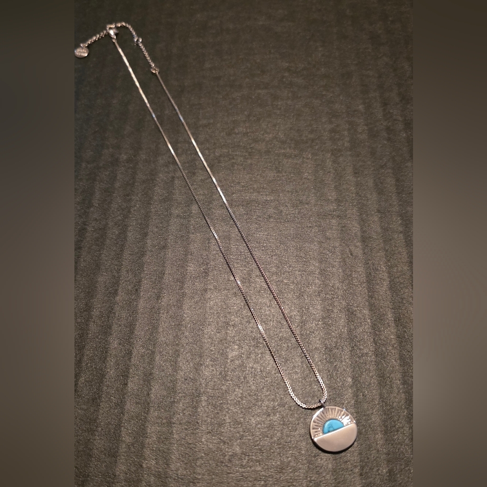 Pura Vida Silver Necklace with Blue Accent